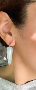 Aqua Chalcedony Drop Earrings